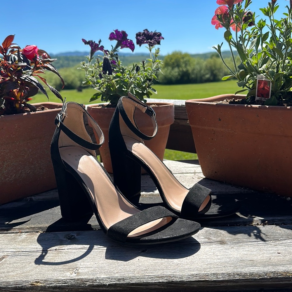 A New Day Block Heels in Black